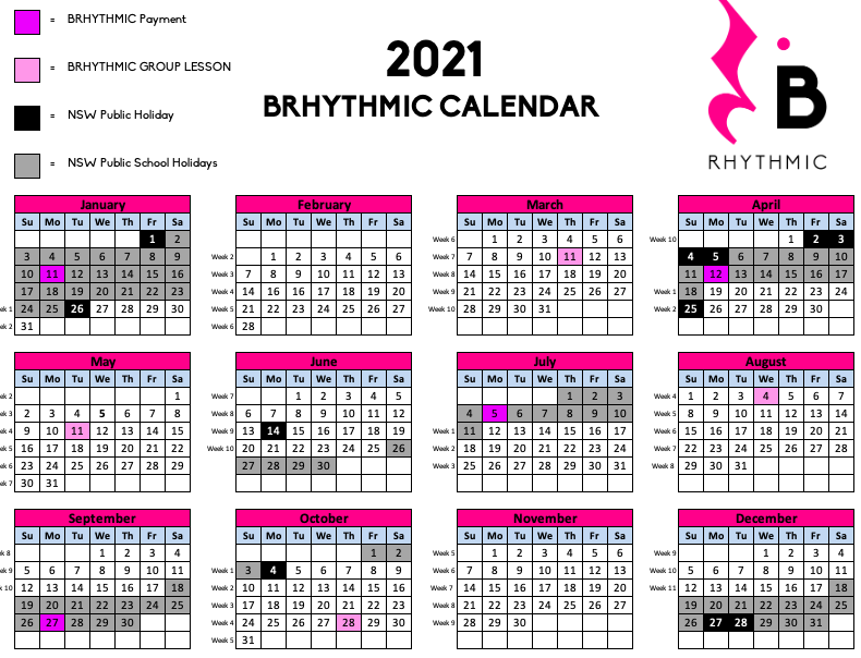 BRHYTHMIC 2021 Celendar Version 1.1 PNG BRHYTHMIC 2021 Calendar